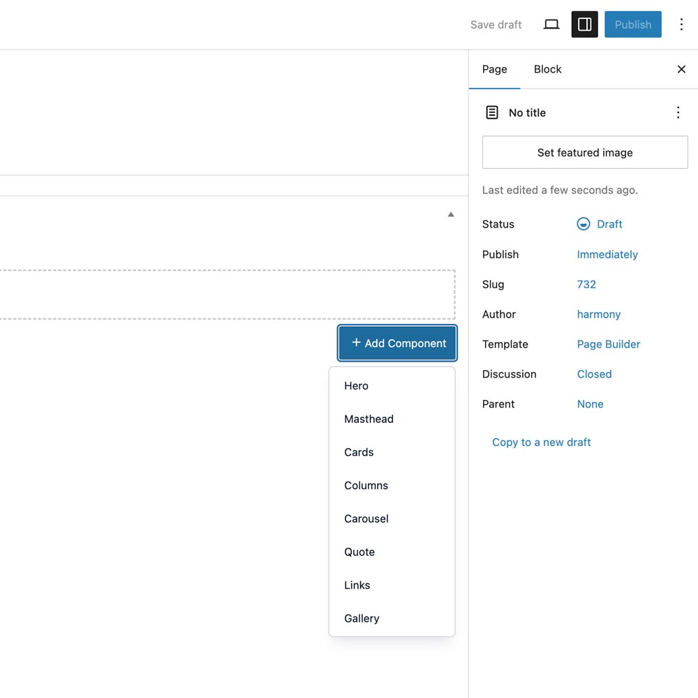 Image of creating a page