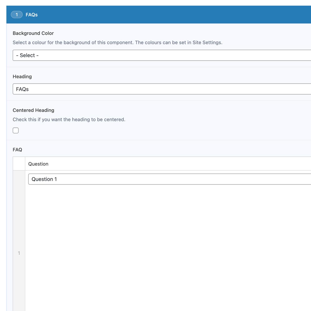 Image of the FAQ component